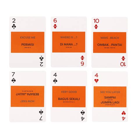 Buy Indonesian Flashcards - Playing Cards For Beginners To Learn ...