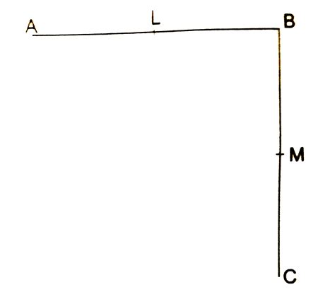 In the given figure L and M are the midpoints of AB and BC ...
