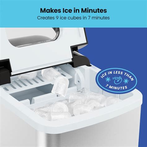 Chefman Iceman 26-lb Ice Per day Countertop or Portable Bullet Ice ...