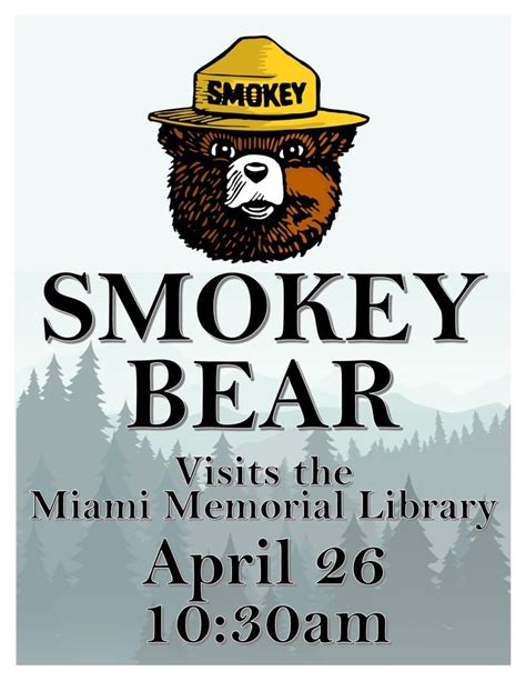 Smoky Bear Visits the Miami Library, 282 S Adonis Ave, Miami, AZ ...