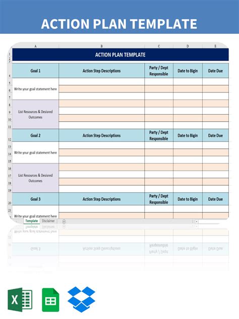 Simple Project Action Plan Template 的图像结果