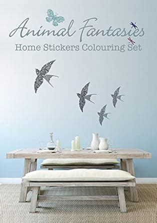 Animal Fantasies: Home Stickers Colouring Set : Amazon.in: Books