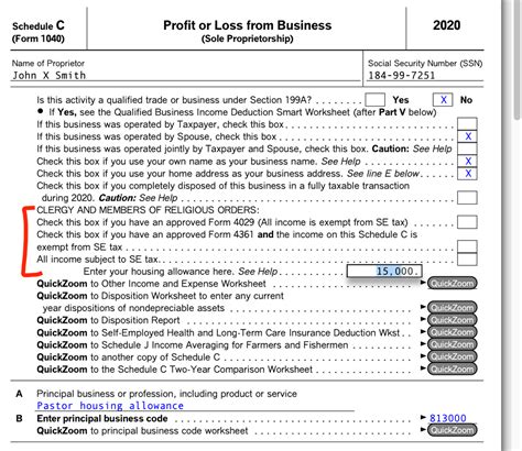How do I enter a clergy housing allowance when no 1099 or W-2 is issued?