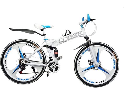 Buy AXAN 26" Foldable Mountain Bike, 21-Speed, Dual Disc Brakes, High ...
