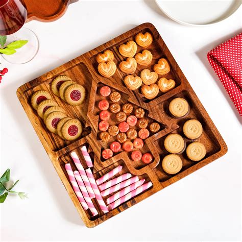 Christmas Tree Acacia Wood Serving Platter Online - Premium Platter ...