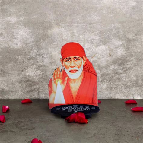 Giri - Saibaba with Kolam Stand | Saibaba Photo Stand | God Photo Stand
