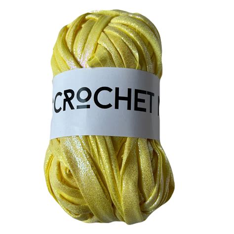 Metallic T-Shirt Yarn - Lemon Yellow – Crochet Now India