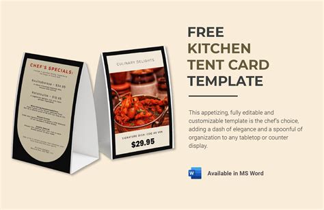 Table Tent Template