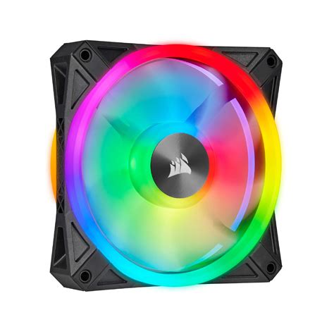 Corsair QL Series, Ql120 RGB, 120mm RGB LED Fan, Single Pack - Black ...
