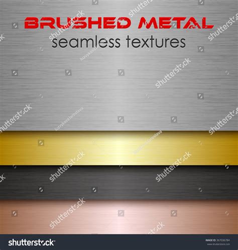 Brushed Metal Seamless Texture Set Collection Stock Vector (Royalty ...