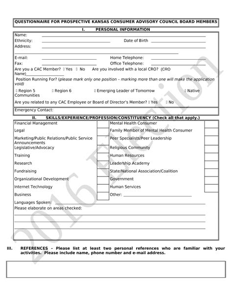 Questionnaire for Prospective RFD Board Members.wpd Doc Template ...
