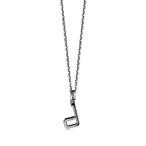 18K Black Gold Diamond Pendant | 58206P(1 cm/~0.024 tael) | Chow Sang ...