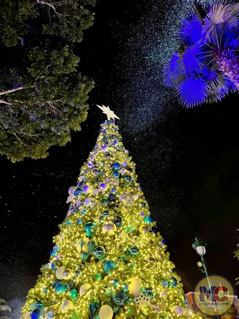 Disneyland Downtown Disney Christmas Tree Snow - MiceChat