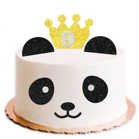Panda Bear 9th Happy Birthday Cake Topper Panda Theme Zoo | Desertcart ...