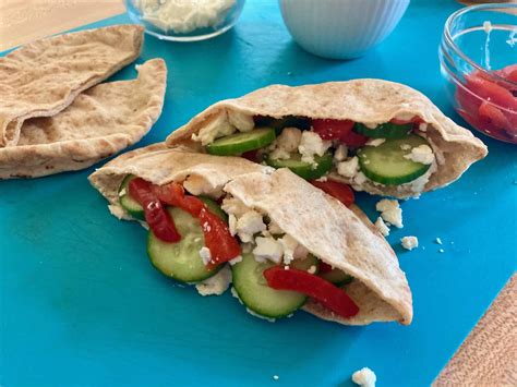 Veggie Hummus Pita for One | Simple Nourished Living
