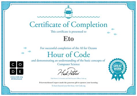 Code.org Certificate 的图像结果