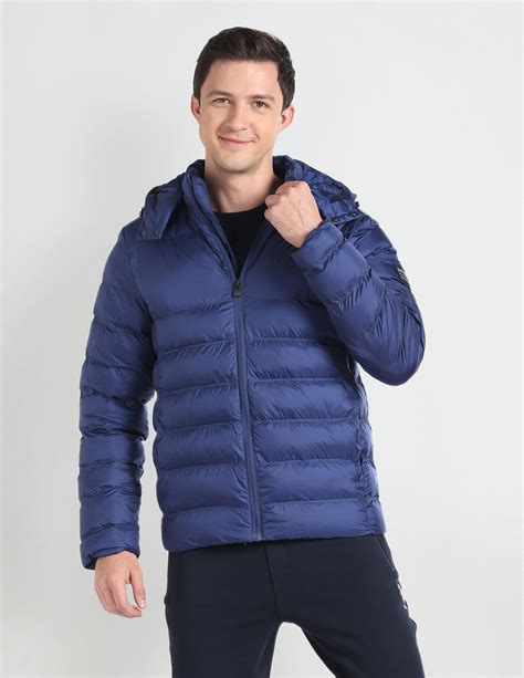 Buy Men Detachable Hood Puffer Jacket Blue|U.S. Polo Assn. India – US ...