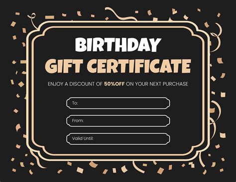 Free Birthday Gift Certificate Templates For Word Gift Certificate