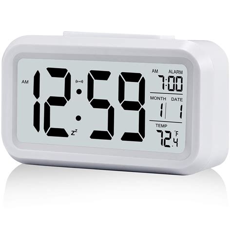 Buy Digital Alarm Clock,Battery Operated Small Desk Clocks,with Date ...