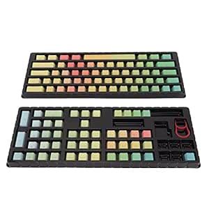Ergonomic Design Keycaps, PBT Translucent Sublimation Rainbow Gradient ...