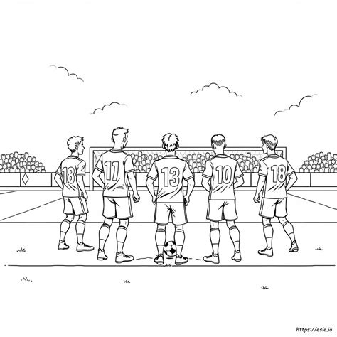 Footballers Colouring Pages