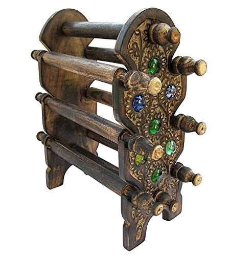 SDM HANDICRAFT INDIA Wooden Bangle Stand | Bangle Organizer | Folding ...