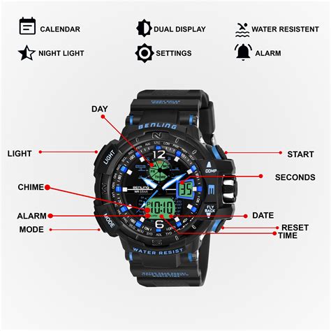Analog Digital Watch with EL Backlight-SKBLANDG-6003 – Benling