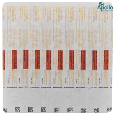 Fragmin 5000IU Injection 0.2 ml Price, Uses, Side Effects, Composition ...