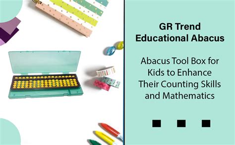 Buy GR Trend Educational Abacus 17 Rod Yellow Color Abacus Tool Box for ...