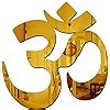 Wall1ders Om Mirror Wall Stickers (Size 15 X 15 Cm, Golden) Mirror ...
