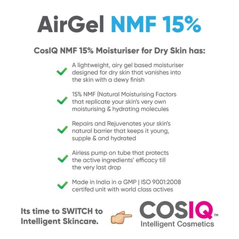 AirGel NMF Moisturiser for Dry Skin Online | CosIQ