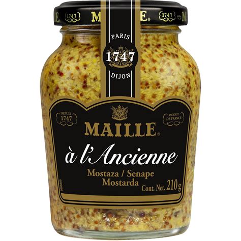 Mostaza a la antigua tarro 210 g · MAILLE · Supermercado El Corte ...