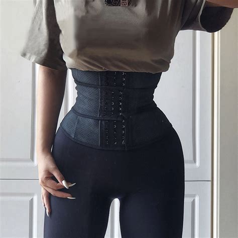 Corset Waist Trainer Slimming Sheath Belly Latex Belt Women flat ...