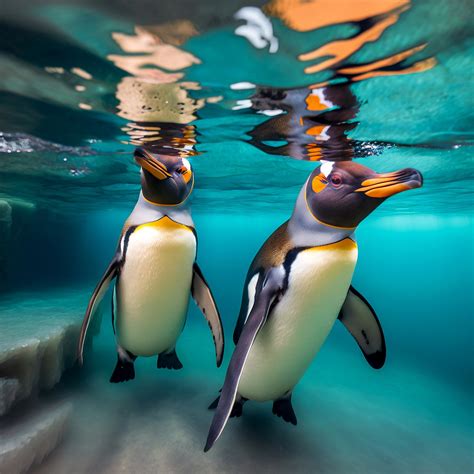 Emperor Penguin Baby Swimming