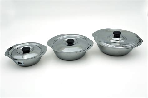 3 Pcs Salad Bowl With Lid (Set Of 3) | Tredy Foods