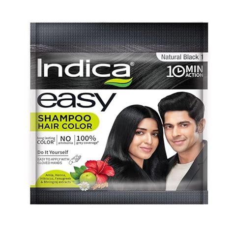 Buy Indica Easy Do-It-Yourself 10 Minutes Hair Color Shampoo with 5 ...
