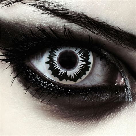 DESIGNLENSES: White & Black Halloween Costume Contact Lenses - Soft ...
