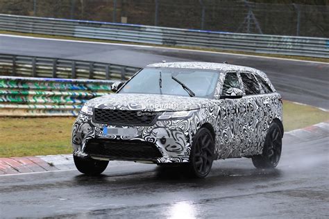 Spyshots: 2019 Range Rover Velar SVR Shows Production Face on Nurburgring - autoevolution