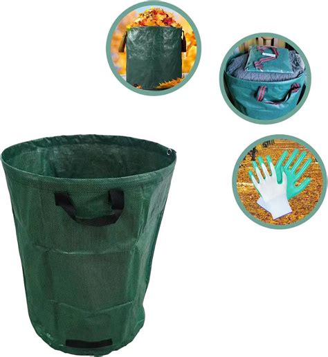 Amazon.com : XSXYLERSEN Reusable Yard Waste bags,Collapsible Leaf Bag ...