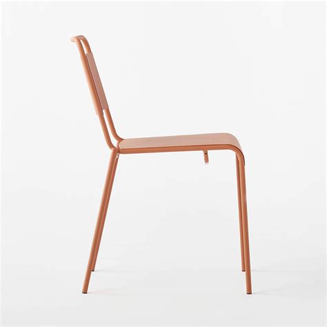Lucinda Terracotta Modern Outdoor Stacking Chair + Reviews | CB2 Canada