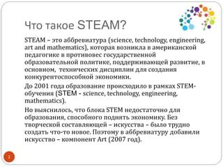 Интеграция STEAM в процесс обучения | PPTX