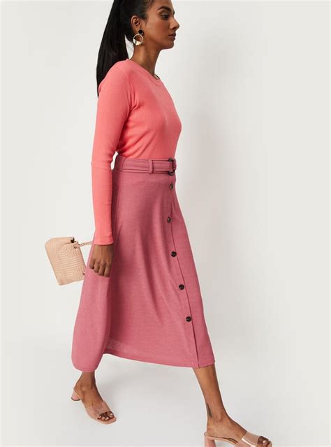 Buy Women Ribbed Round Neck T-shirt Online at just Rs. 499.0 ...