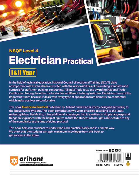 Buy NSQF (Level 4) Electrician Practical (I & II Year) | English book ...