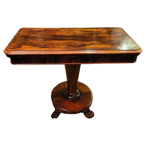 Early 19C Regency Fold over Side Table with Lions Paw Feet in the ...