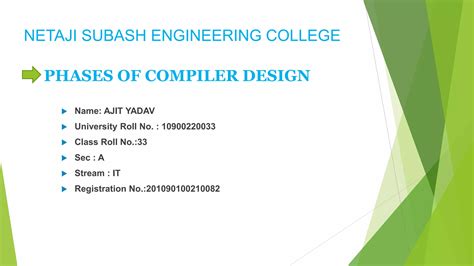 phase of compiler | PPTX