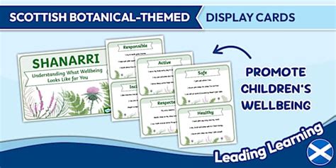 Scottish Botanical-Themed SHANARRI Display Cards