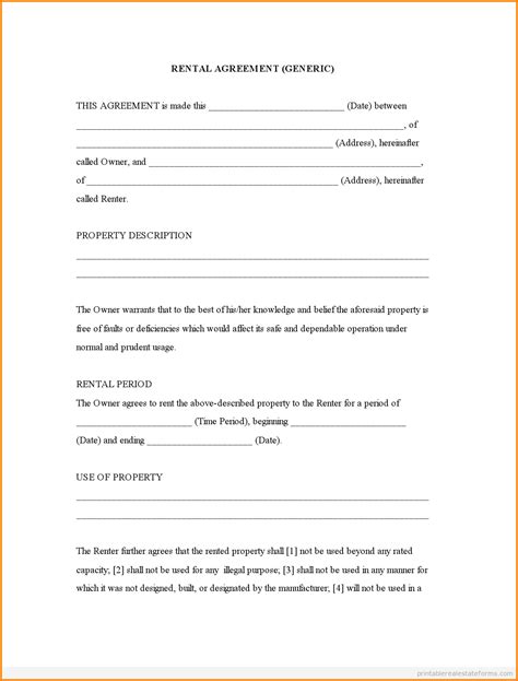 Free Commercial Lease Agreement Template Download | Free Sample ...