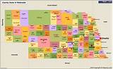 Nebraska County Map - List of counties in Nebraska - MapsiUS.com