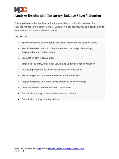 Image result for Inventory Balance Sheet Formula
