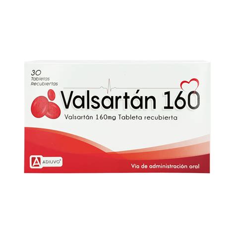 Valsartán 160mg Adiuvo, 30 tabletas – Apomedix
